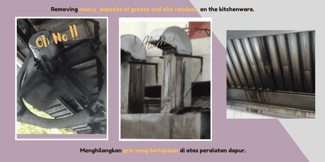 Oily residues grease 